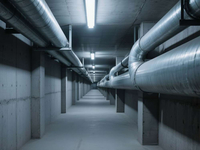  Pipe Cable Tray And HVAC System 