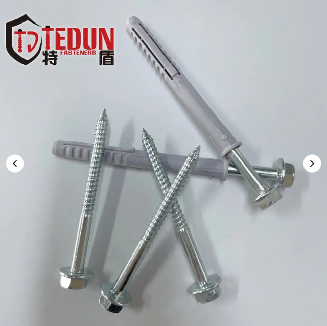 High Quality Grade 8.8 Darcomet Hot Zinc Plated Nail Screw for Facade Dowel 7x105